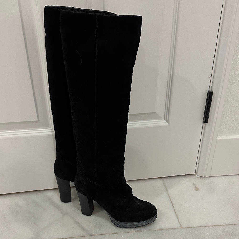 Hogan Black Over the Knee Boots